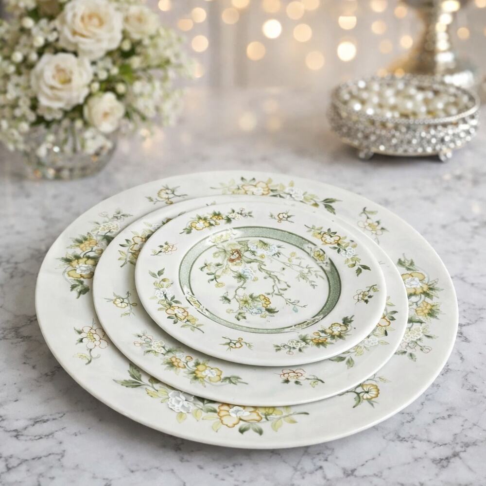 Royal Doulton Tonkin 3‑Piece Place Setting Dinner, Salad & Bread Plates, England